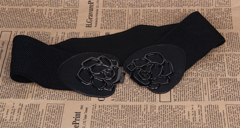 3 Women's Belts Elastic Belts Belts Rose Buckle Belts Tight Belts - ROUTINE FASHION